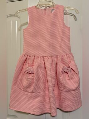 David Charles Black Label Pink Textured Girls Dress